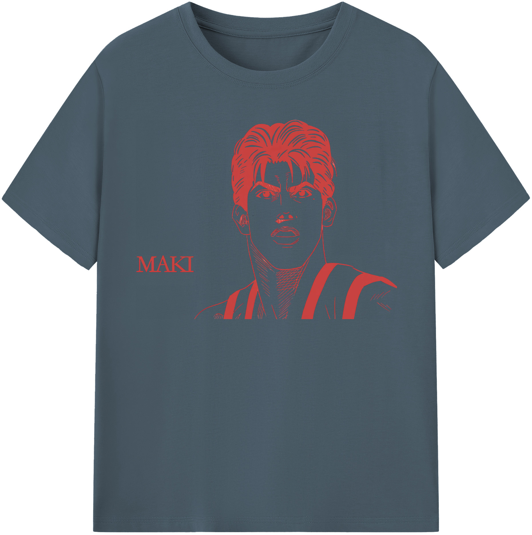 SLAM DUNK／スラムダンク 綿100％半袖Tシャツ（フロントプリント）